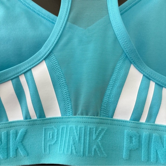 Victoria's Secret PINK Lightly Lined Low Impact Sports Bra Bright Blue Racerback - Picture 7 of 9